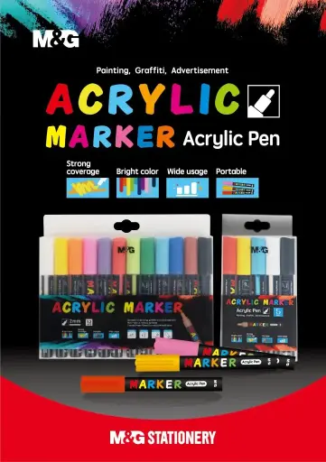 طقم اقلام اكريليك 12 Acrylic pen 12 color