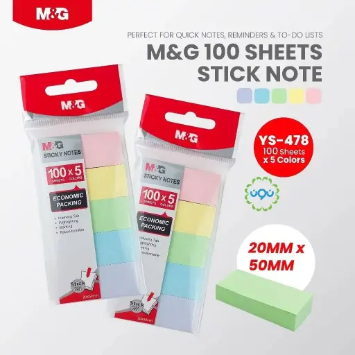 فواصل ملونه pastel M&G ورقيه 